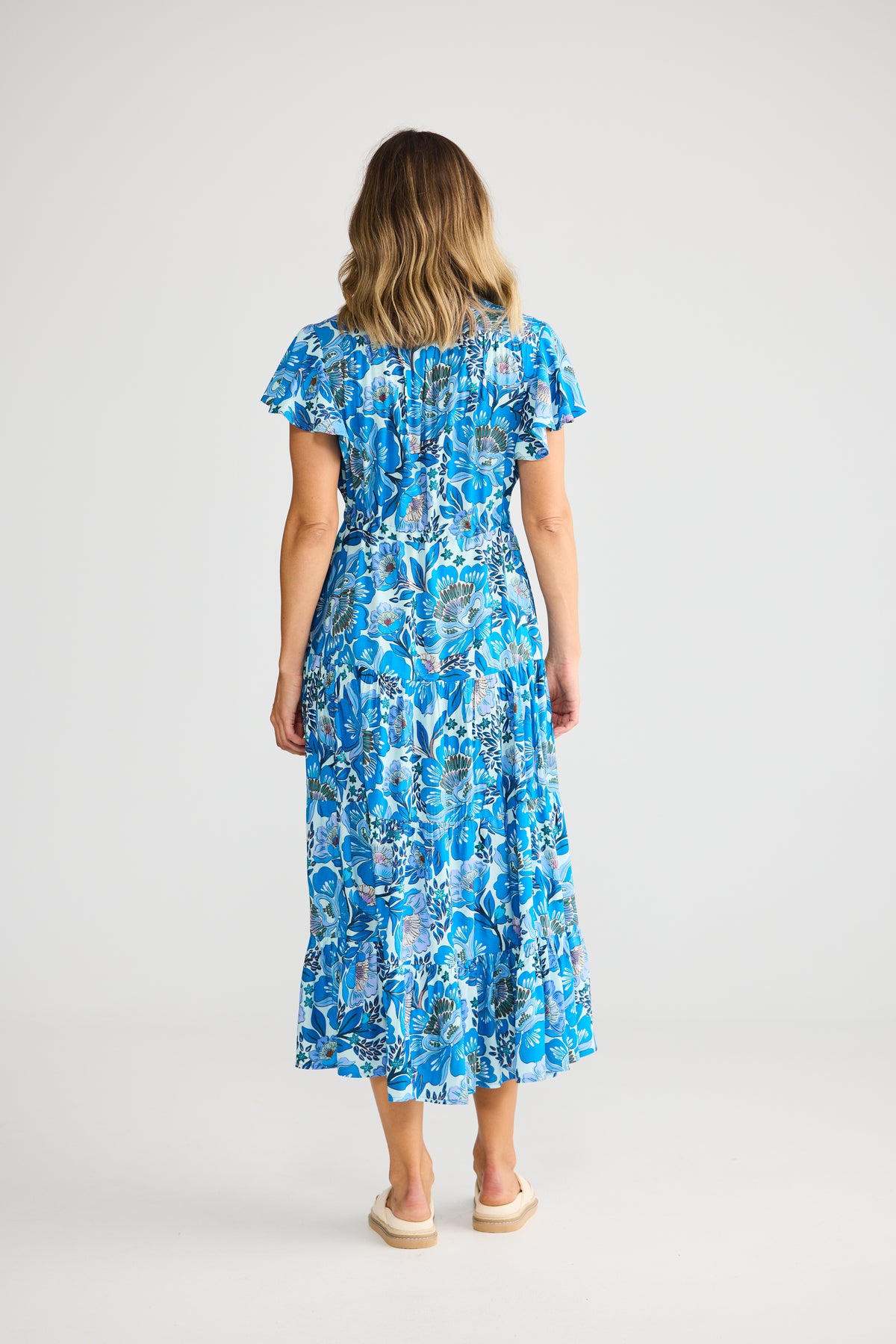 Delphie Dress - Azure Bloom