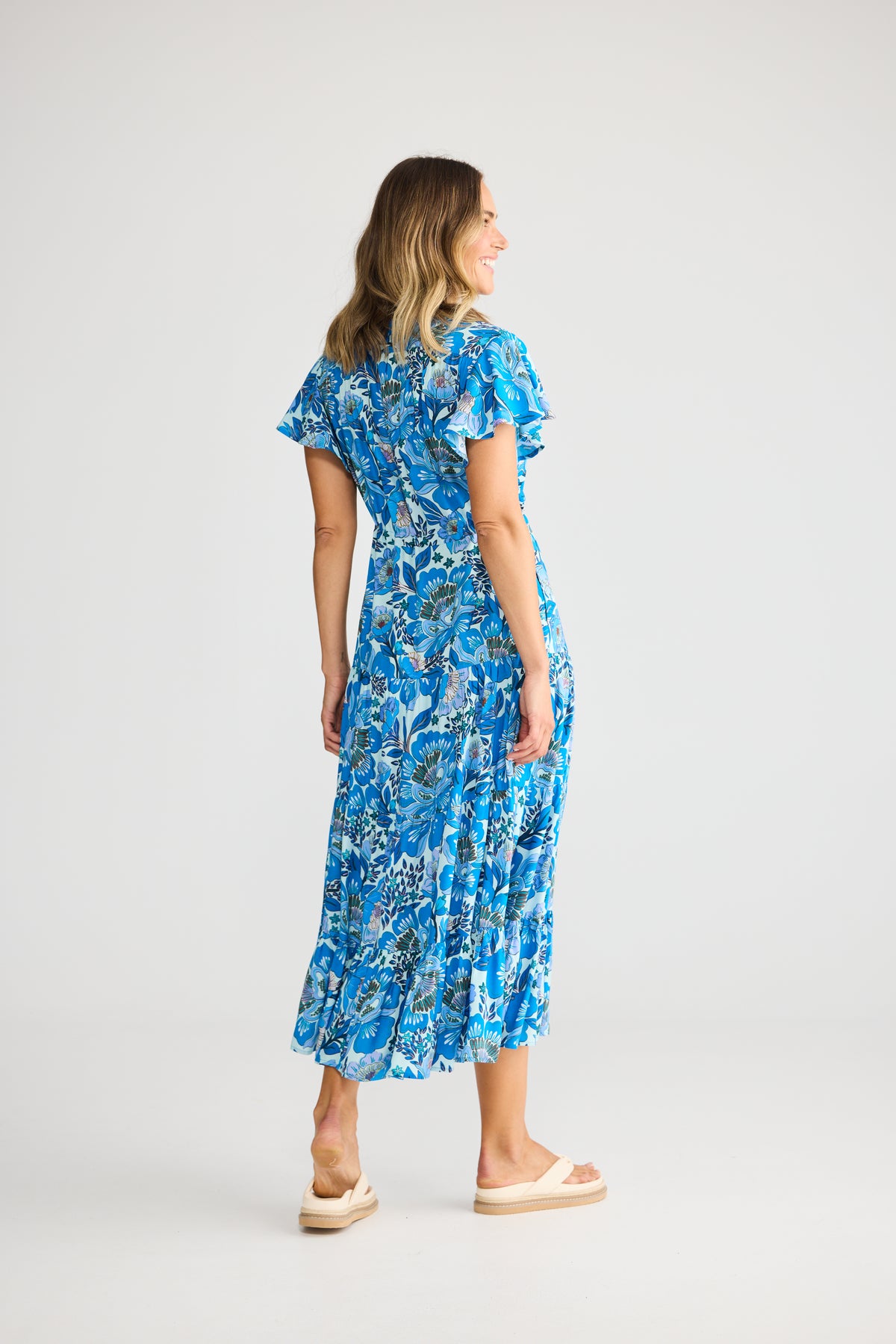Delphie Dress - Azure Bloom