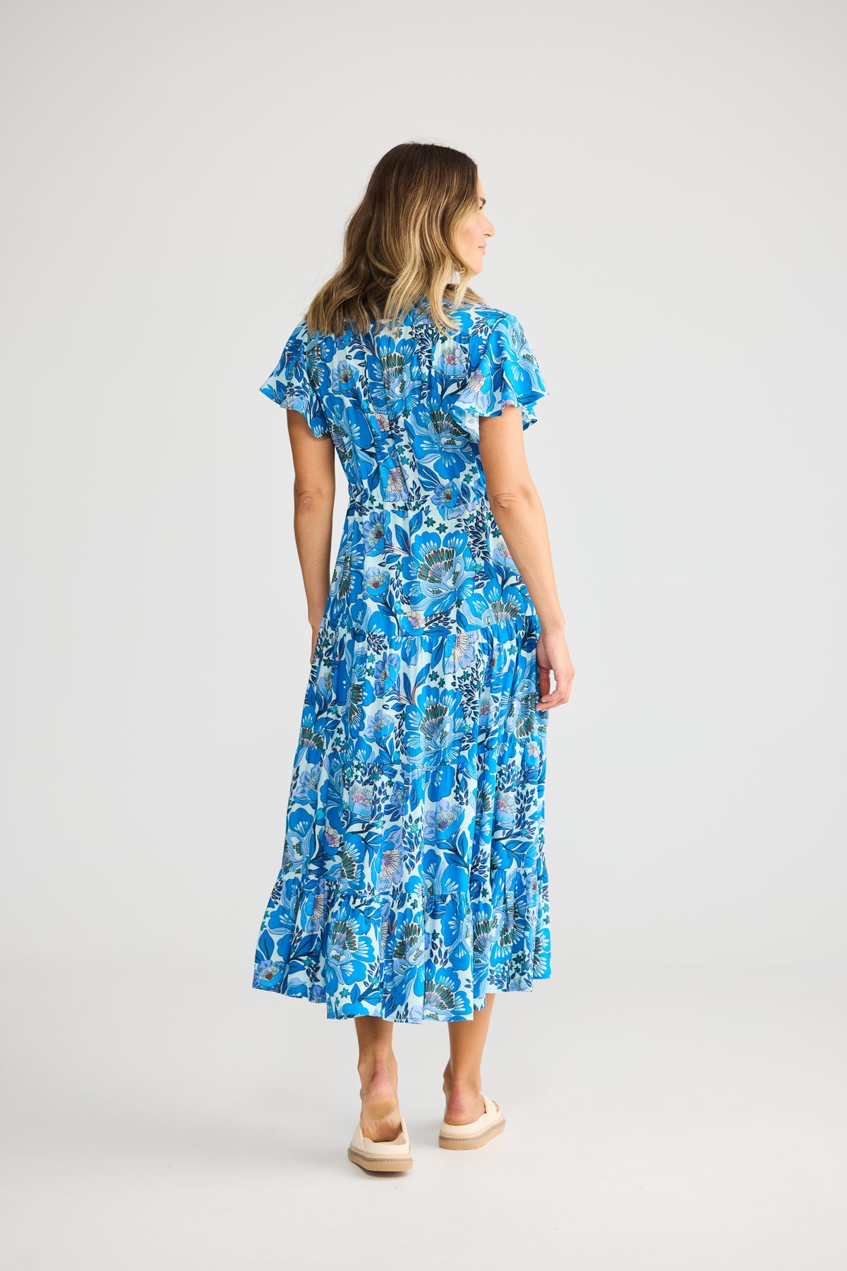 Delphie Dress - Azure Bloom