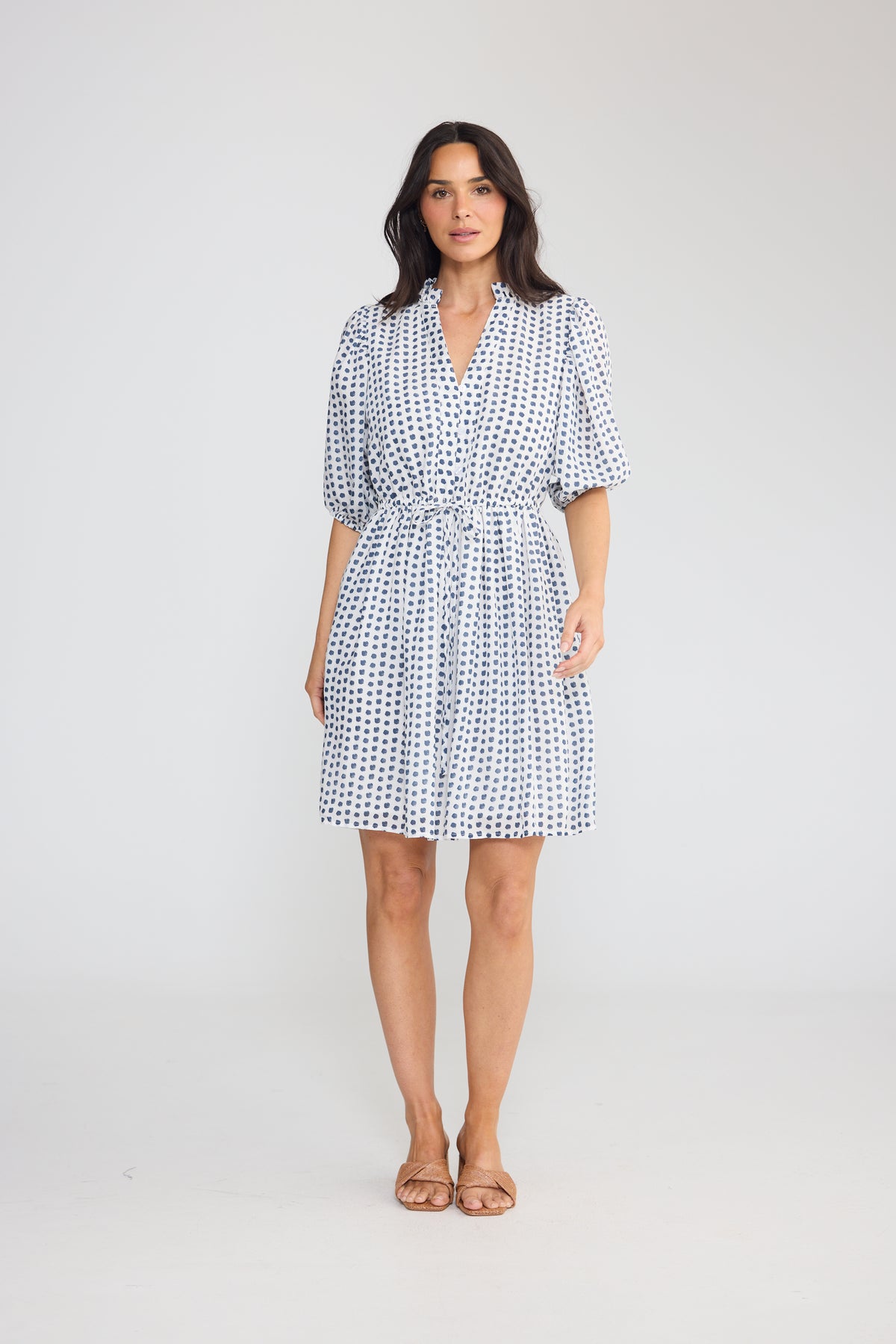 Holiday Collective Island Time Dress - Navy Spot
