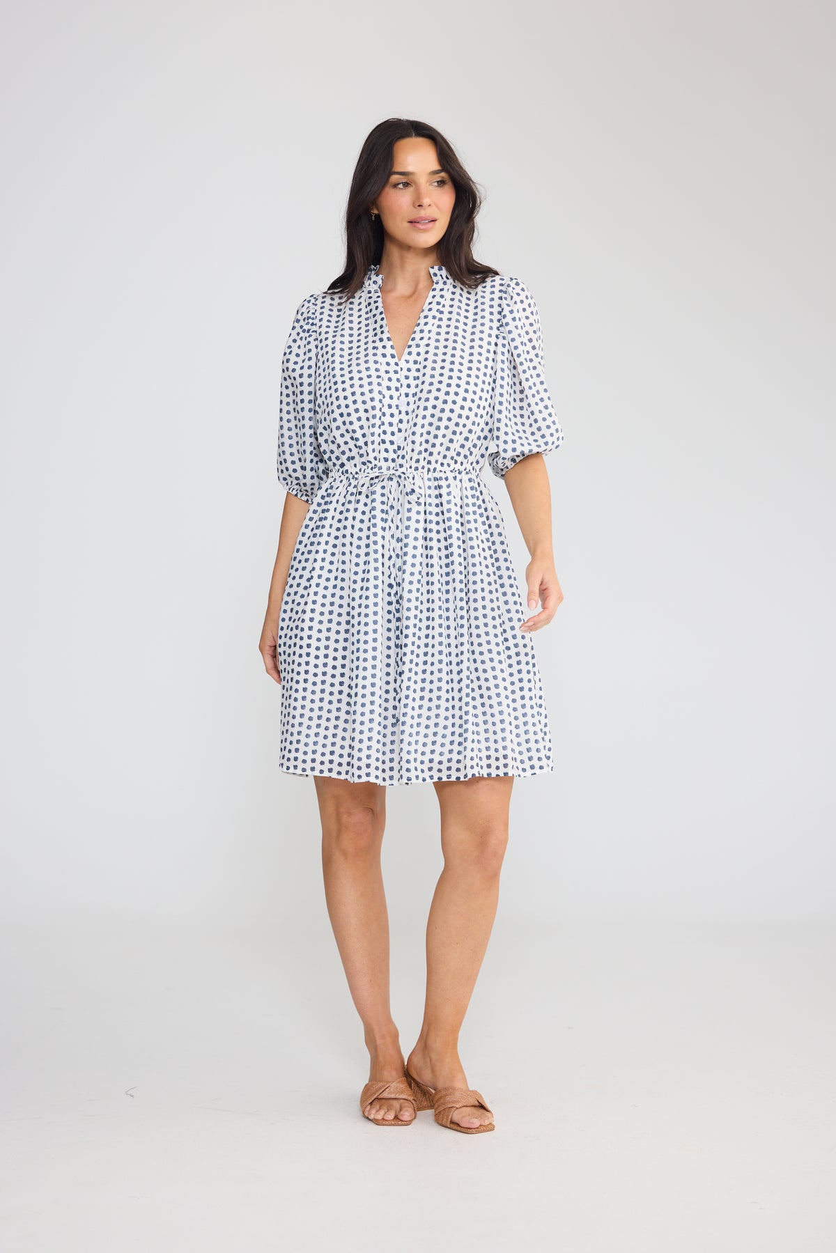 Holiday Collective Island Time Dress - Navy Spot, view 2