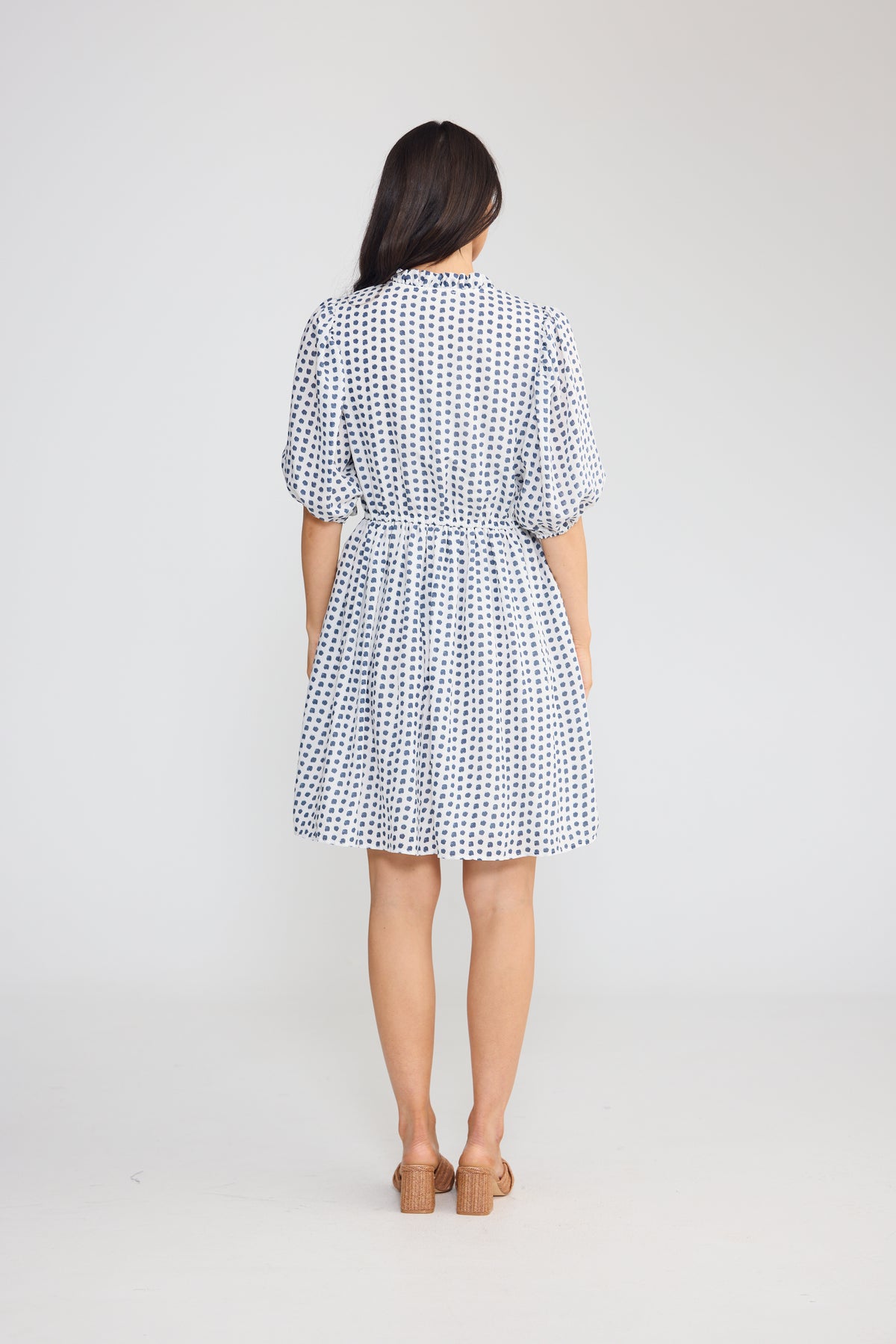 Holiday Collective Island Time Dress - Navy Spot, view 3