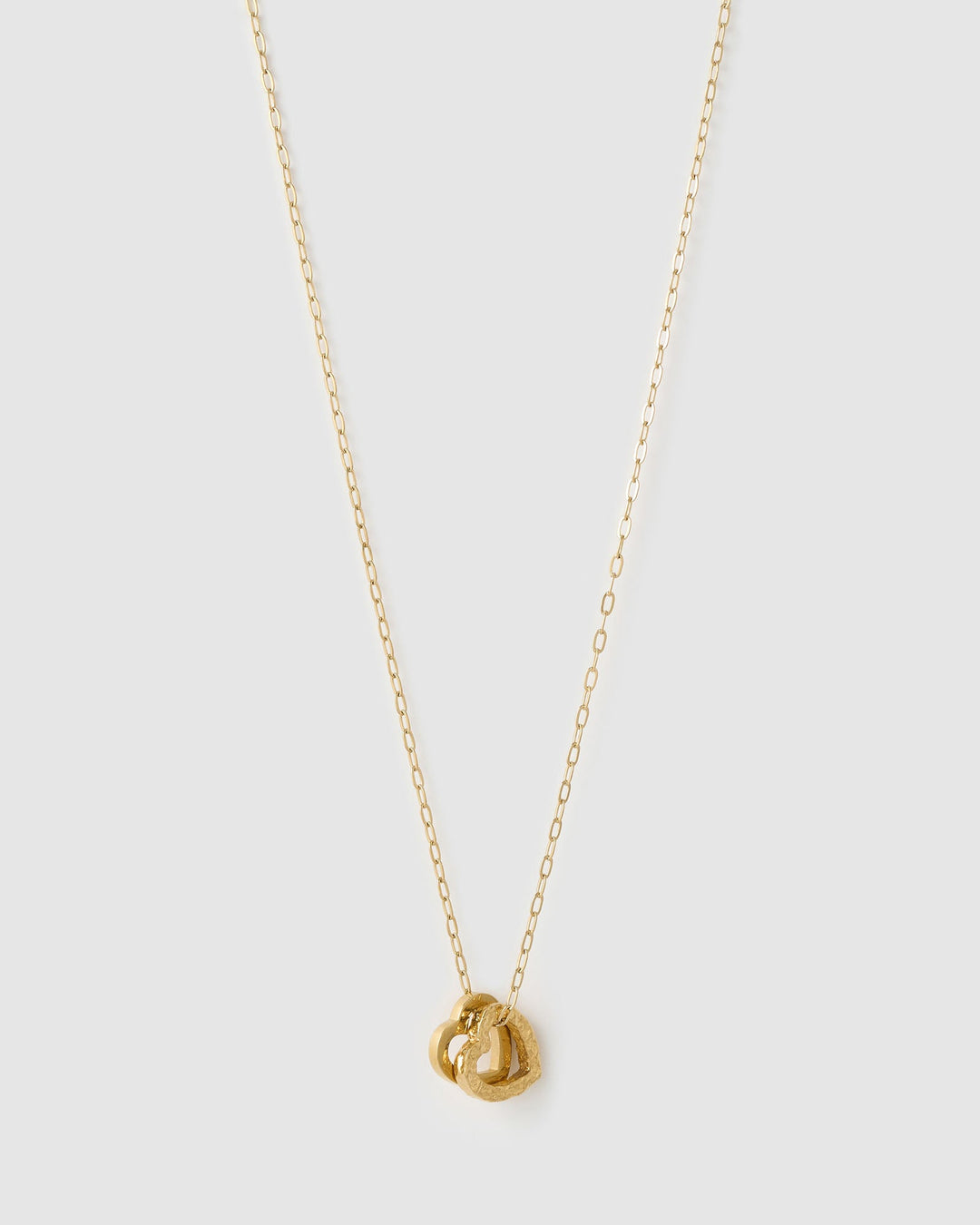 Heart to Heart Necklace - Crushed Gold