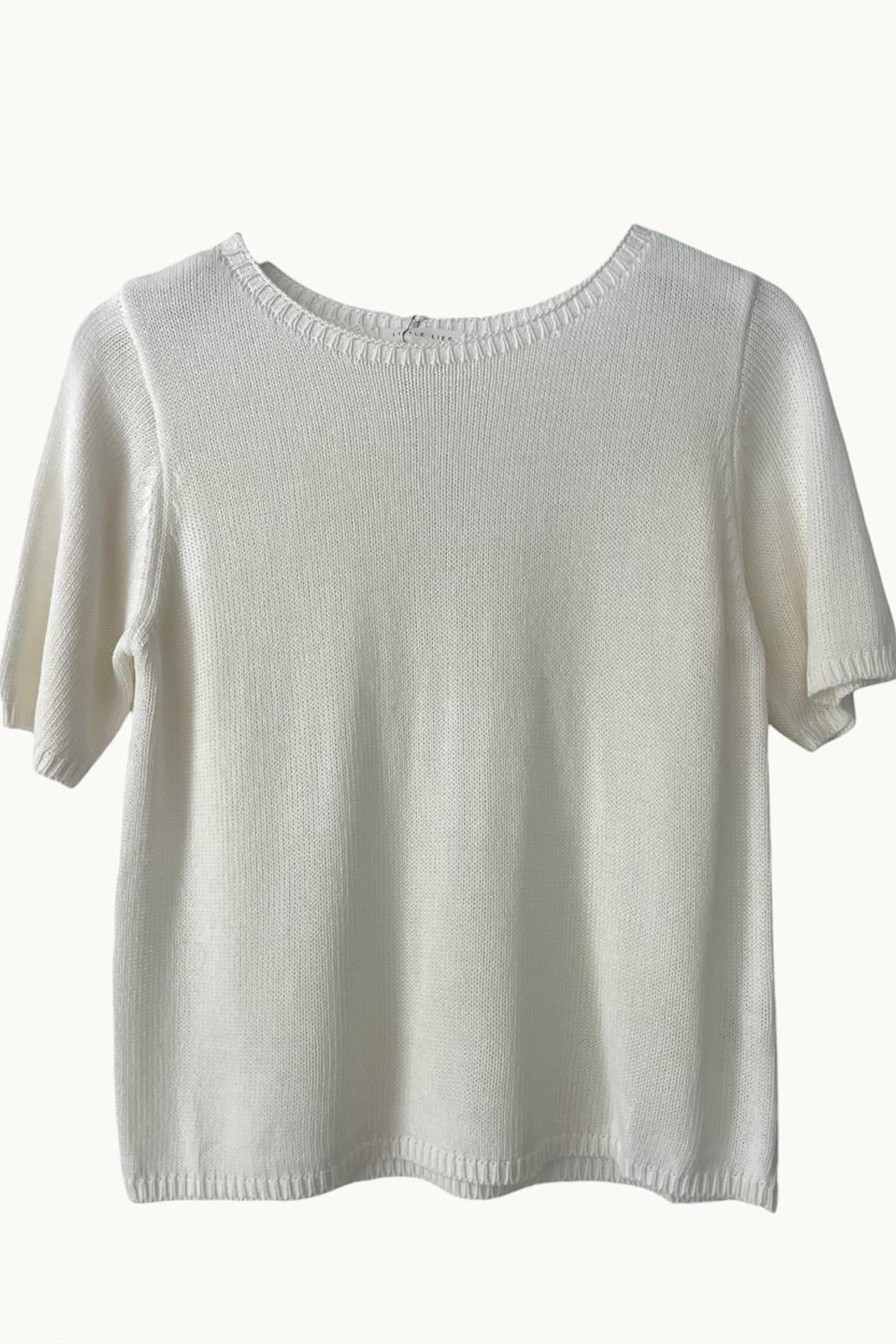 Little Lies Summer Tee - White, styled