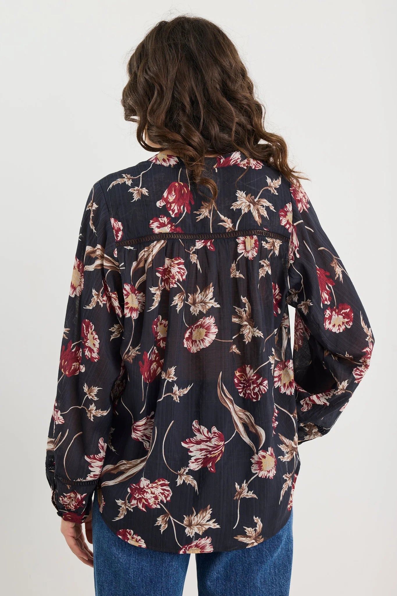 Instrumental Black Wildflowers Shirt - Black wildflowers