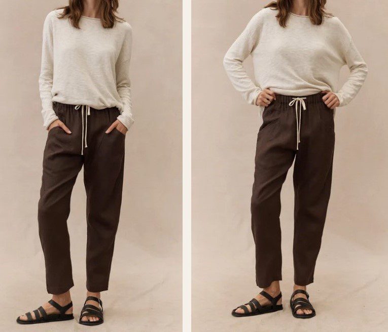 Luxe Linen Pant - Chocolate