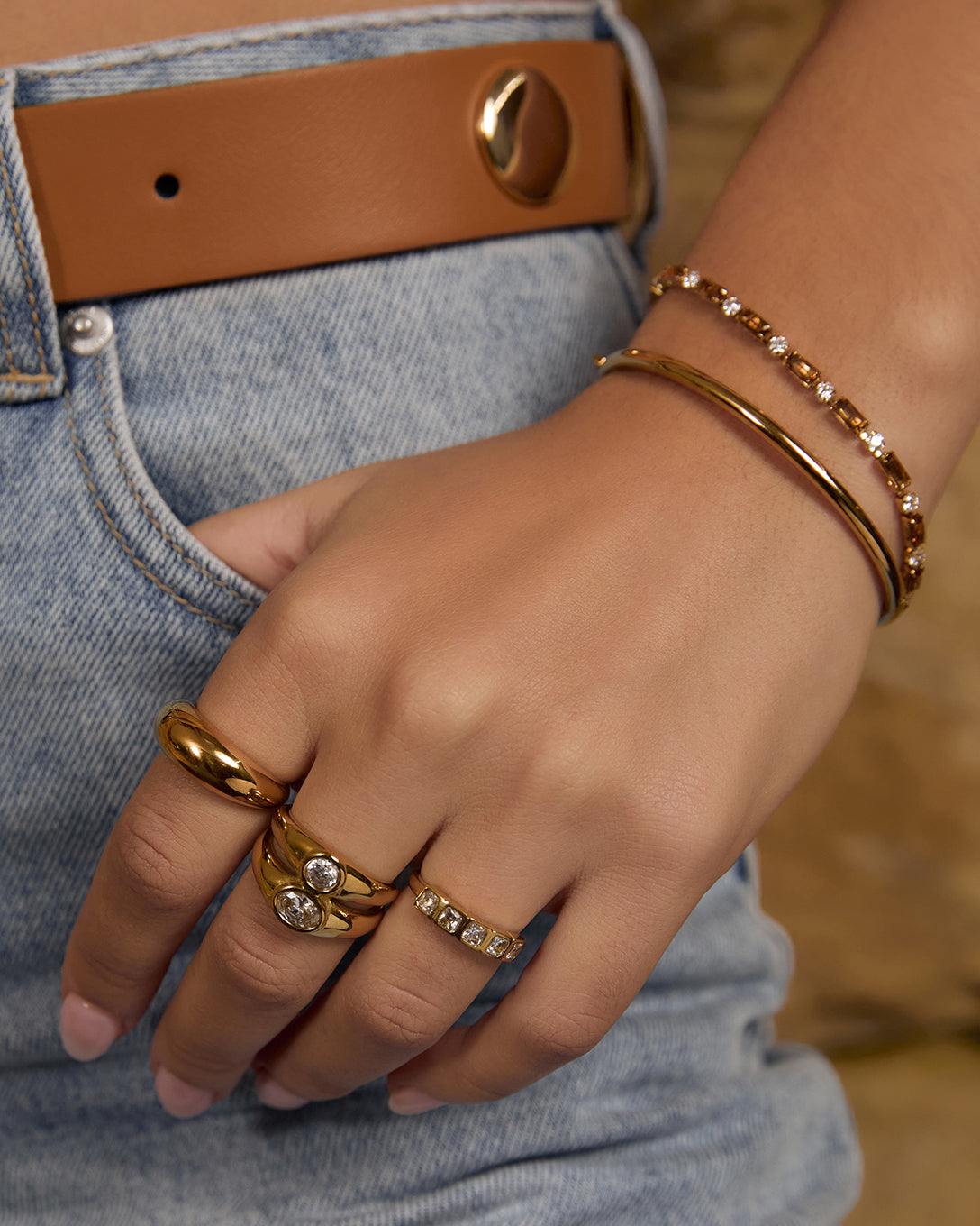 Charlie Gold Ring, worn