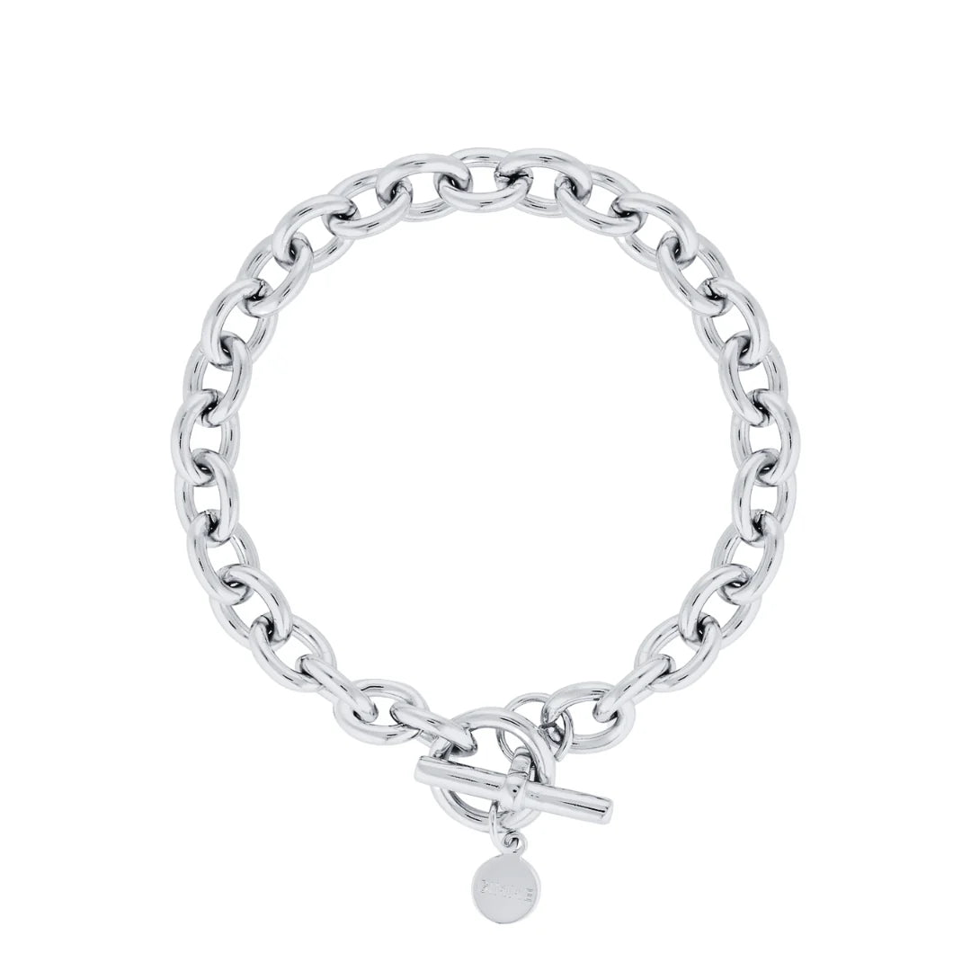 Millie Fob Link Bracelet -Silver