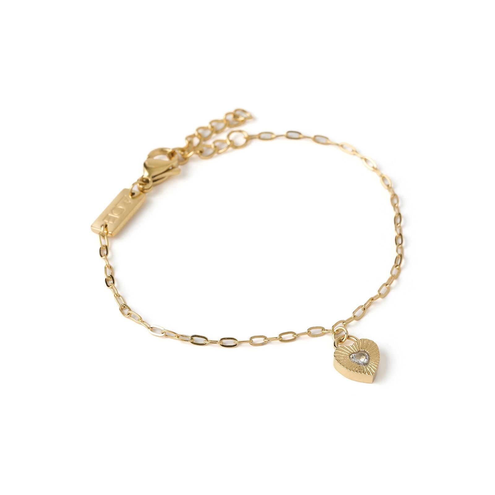 Ruby Heart Bracelet - Stone