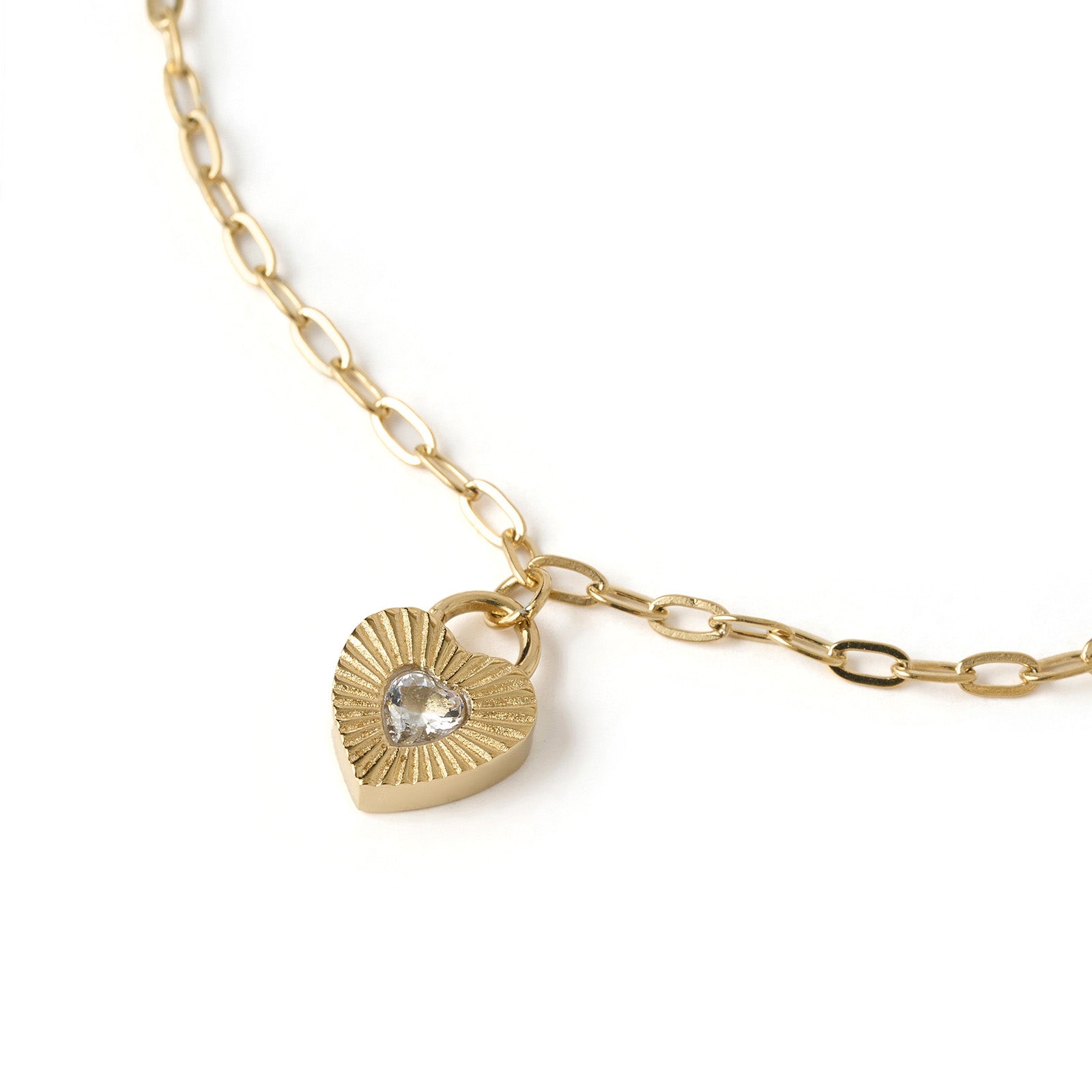 Ruby Heart Bracelet - Stone