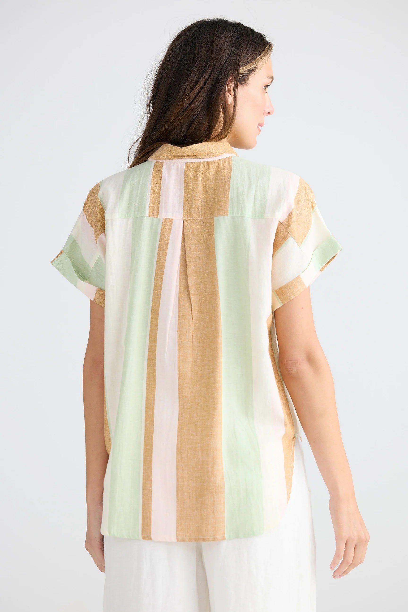 Dune Shirt - Melon Field Stripe