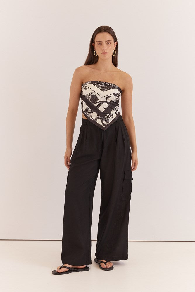 Sass Katia Cargo Trouser in Black, side view