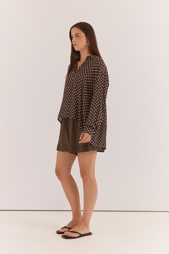 Joy Shirt - Polka Dot, back view