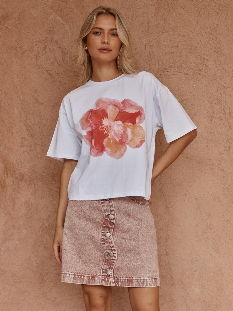 SASS Salore Printed Tee - Peony Print