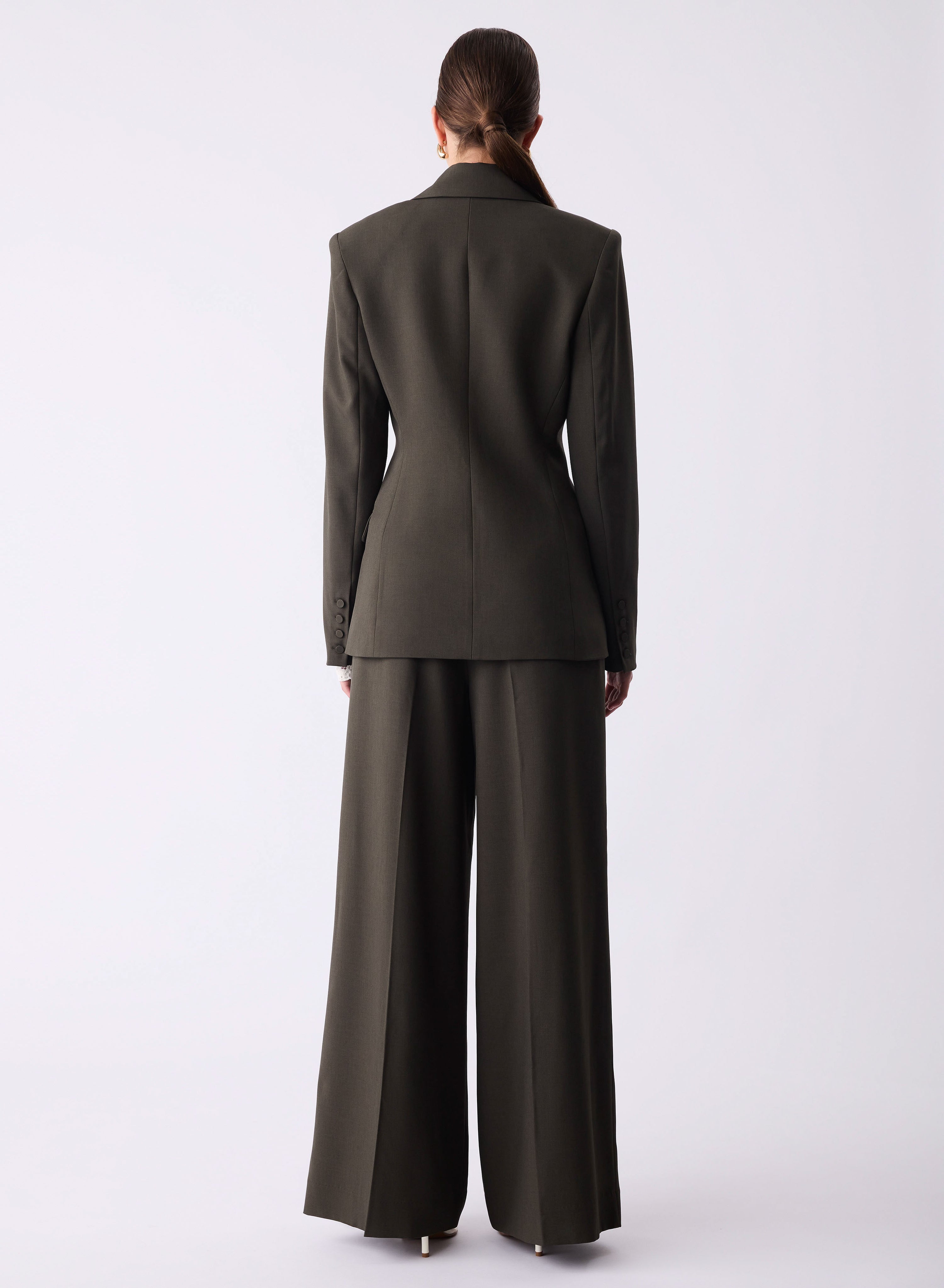 Symmetry  Blazer - Dark Olive