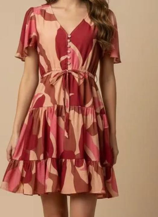 Selma Short Dress - Print