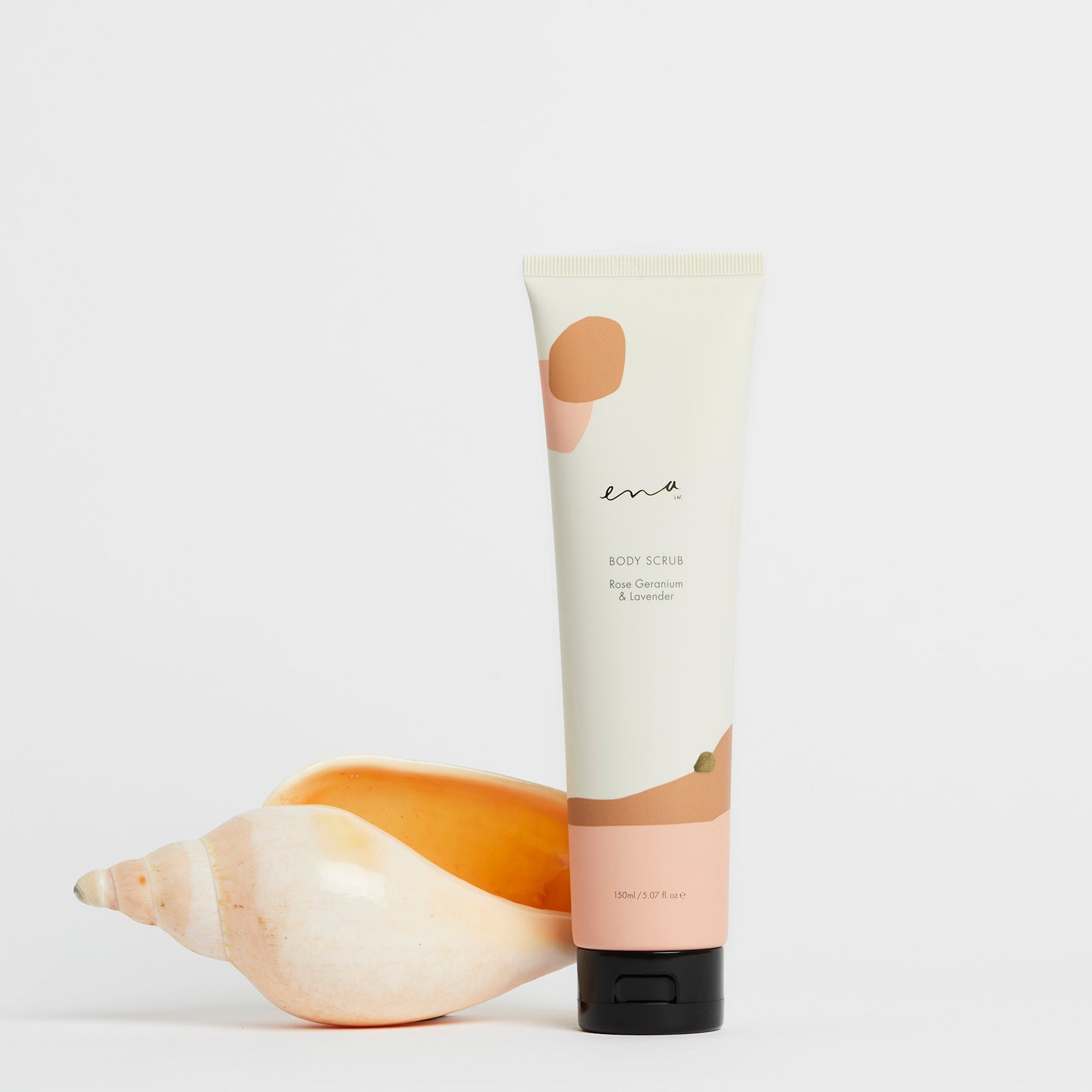 ena products Body Scrub in Rose Geranium & Lavender, 150ml, texture view