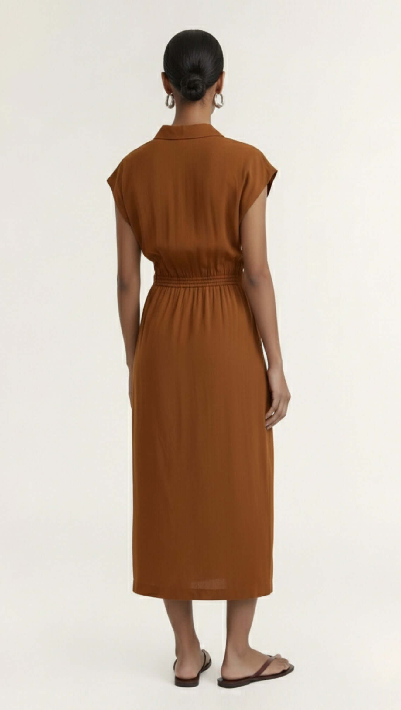 Solene Wrap Midi Dress back view