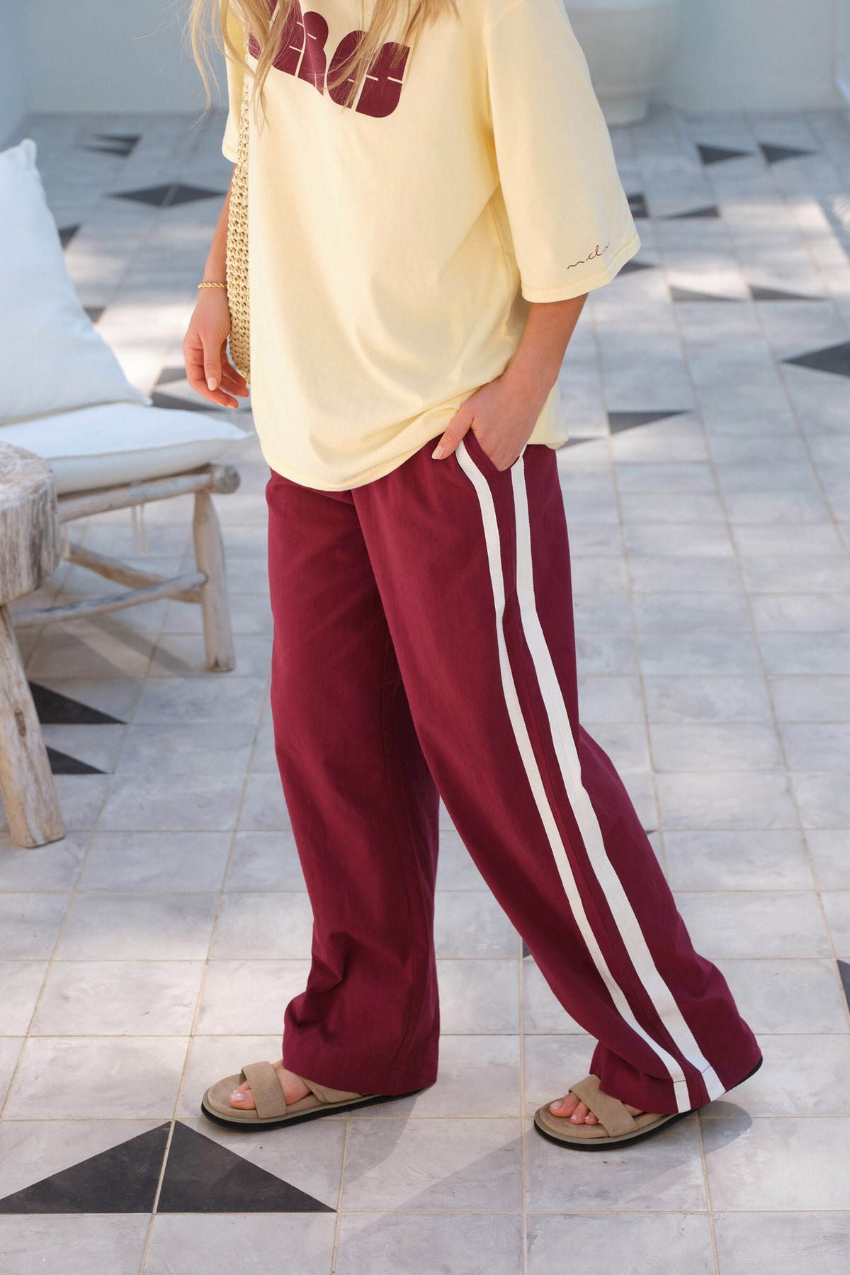 Resort Pant  -Pomegranate