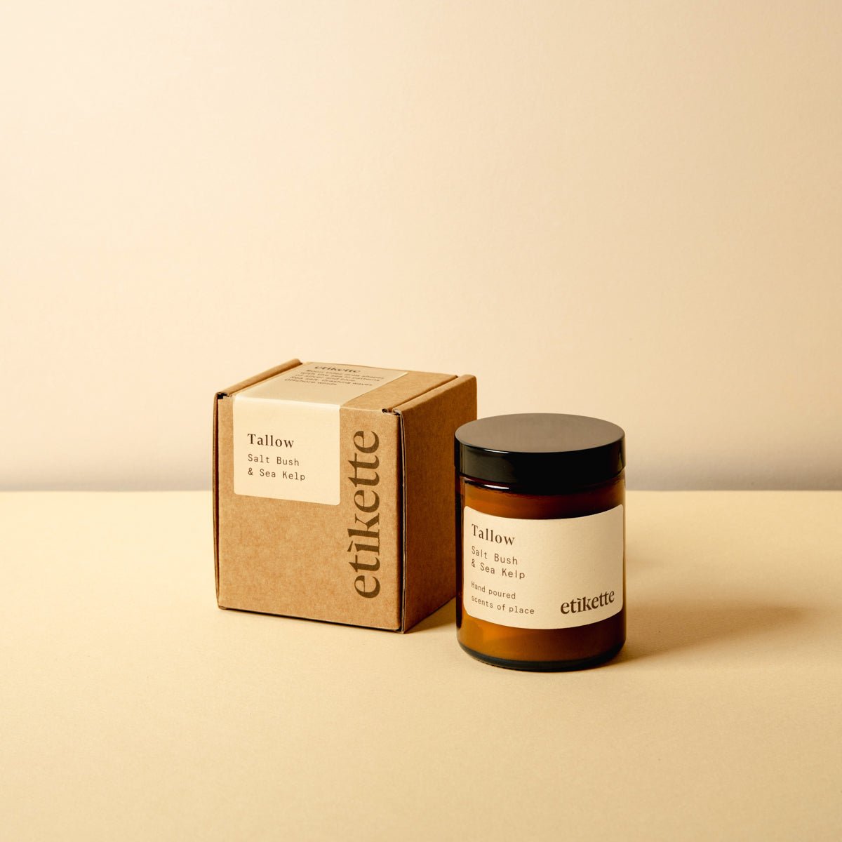 Tallows in Salt Bush & Sea Kelp, candle and box