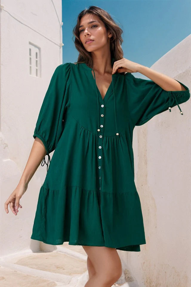 Lea Mini Dress - Emerald