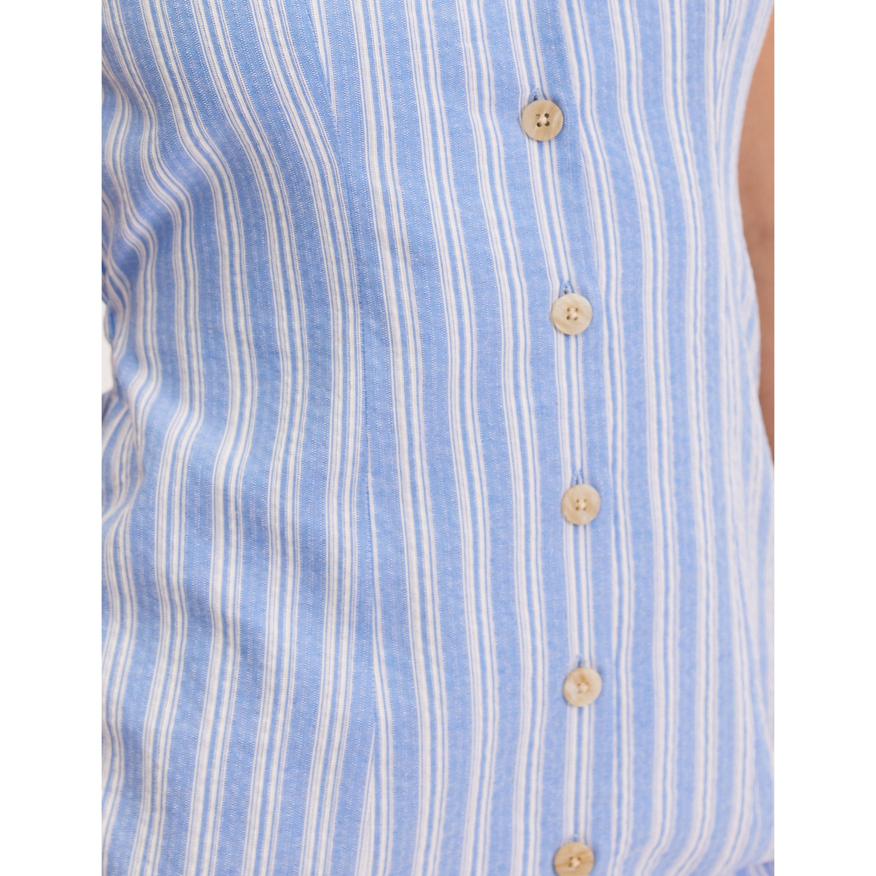 Abena Mini Dress - Blue Stripe
