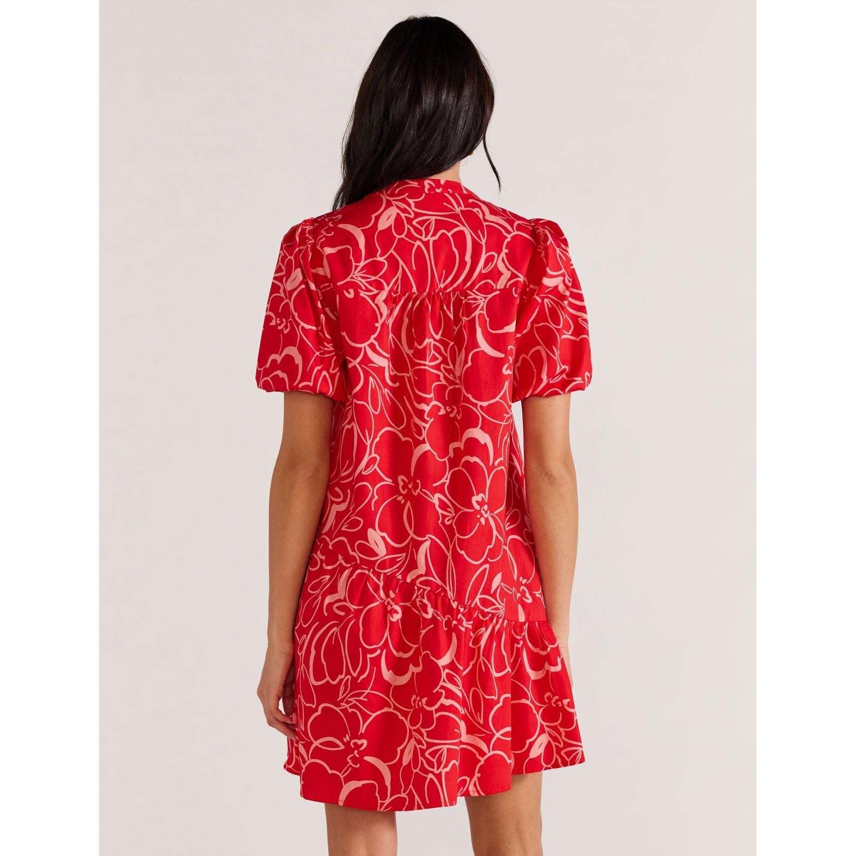 Palermo Mini Dress - Red Floral