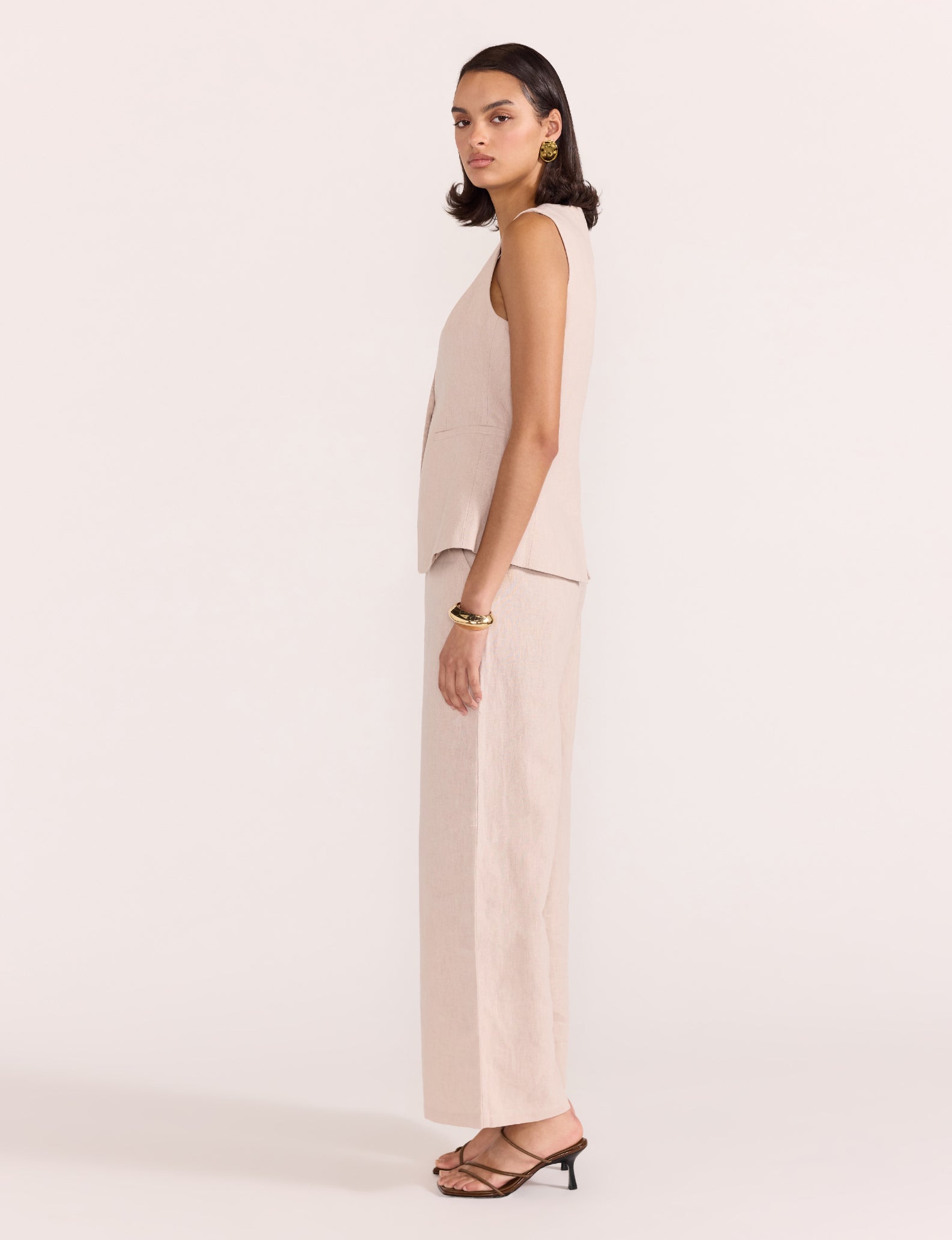 Enna Highwaisted Pant - Stone