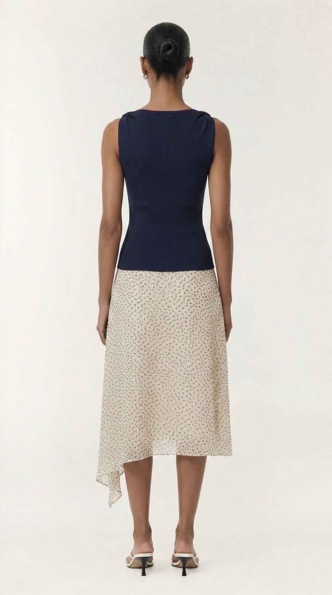 Leno Navy Twist Knit Tank