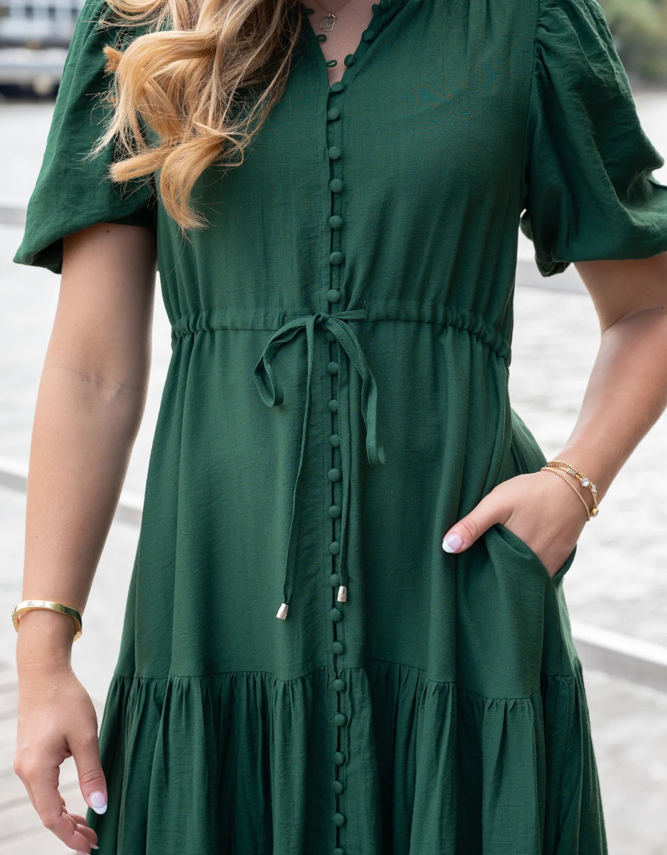 Selma Maxi Dress - Forest Green