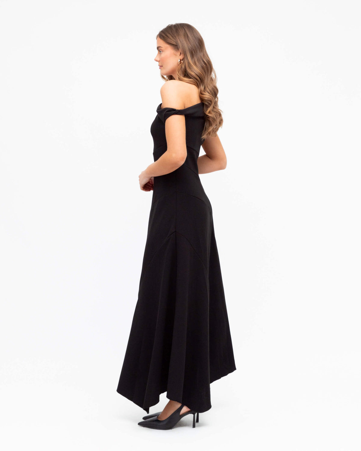 Ida One Shoulder Maxi Dress - Black