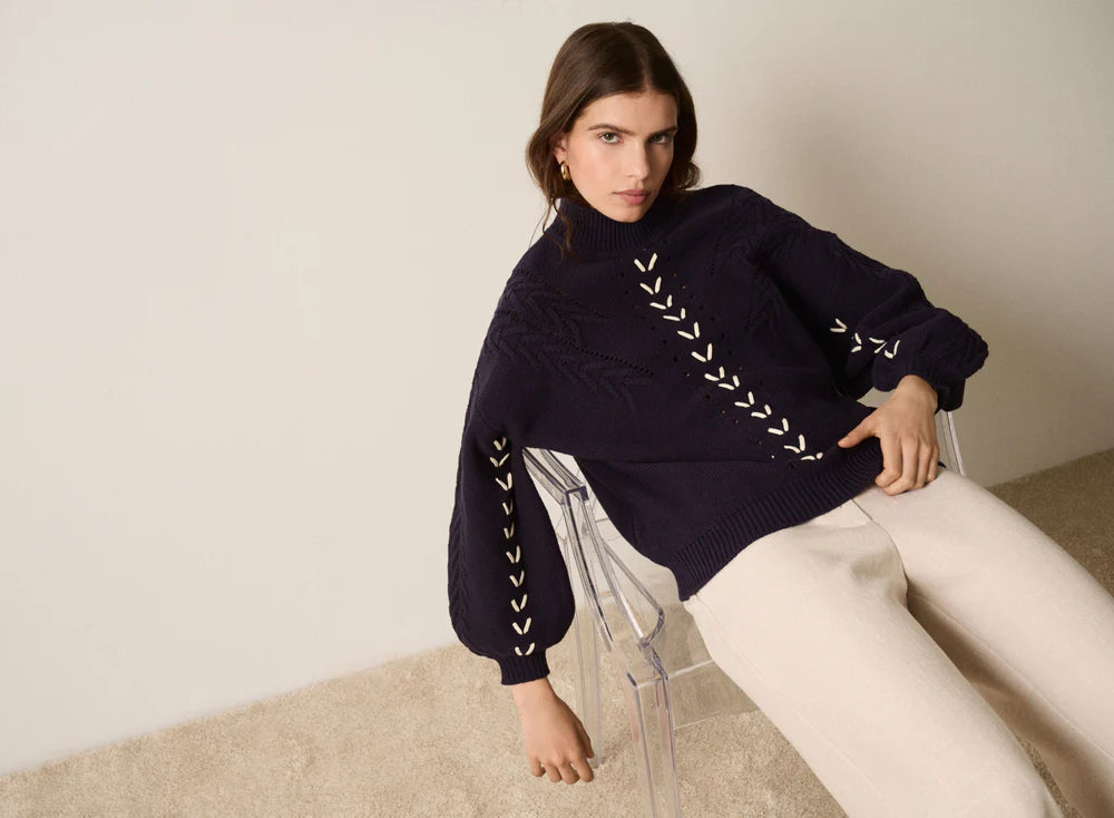 Jody Cable Knit - Indigo