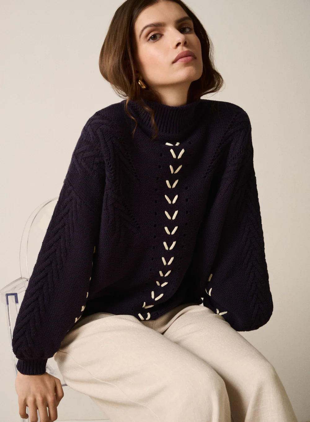 Jody Cable Knit - Indigo