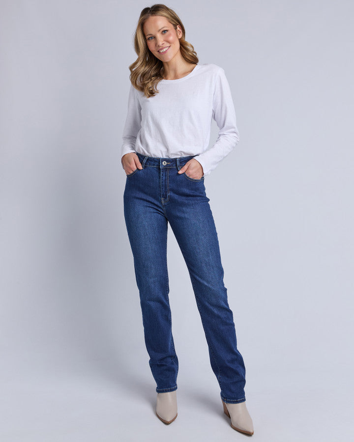 Ada Full Length Jean - Dark Blue