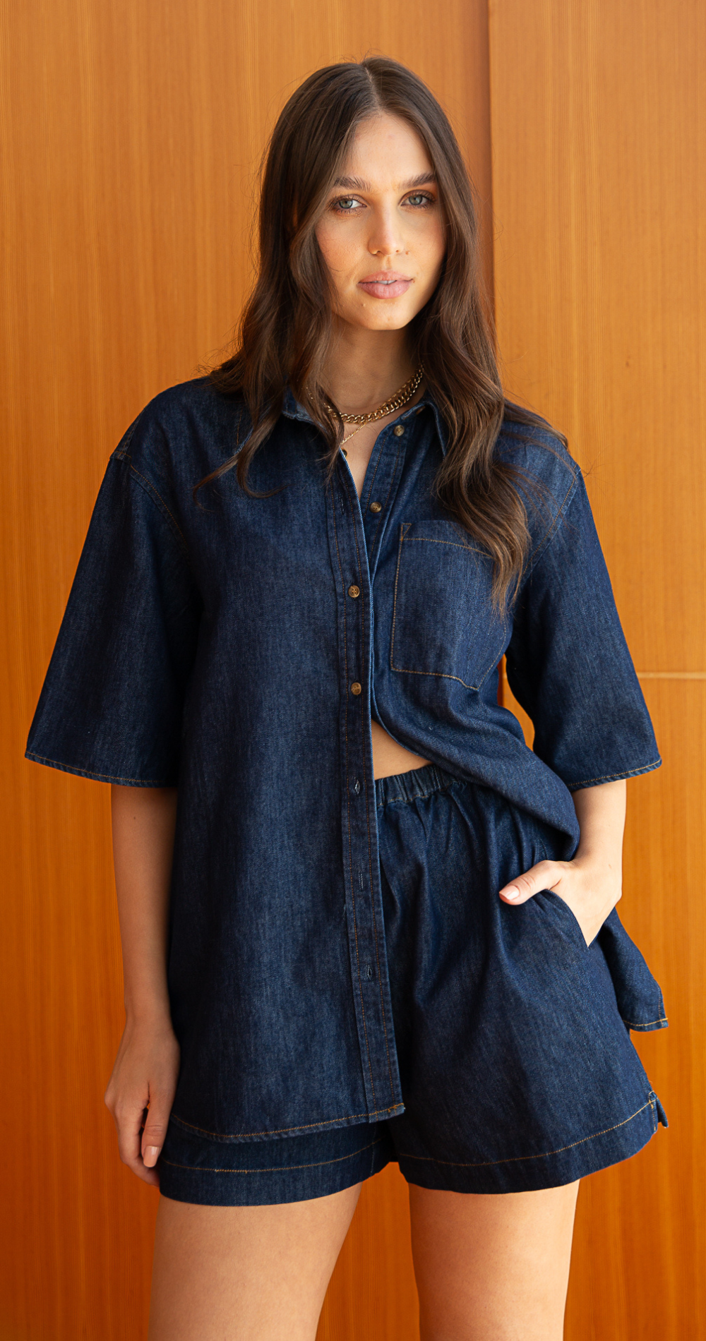 Arlo Denim Shirt - Dark Blue