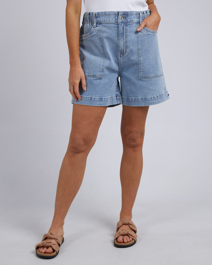 Atlas Denim Short - Mid Blue Wash