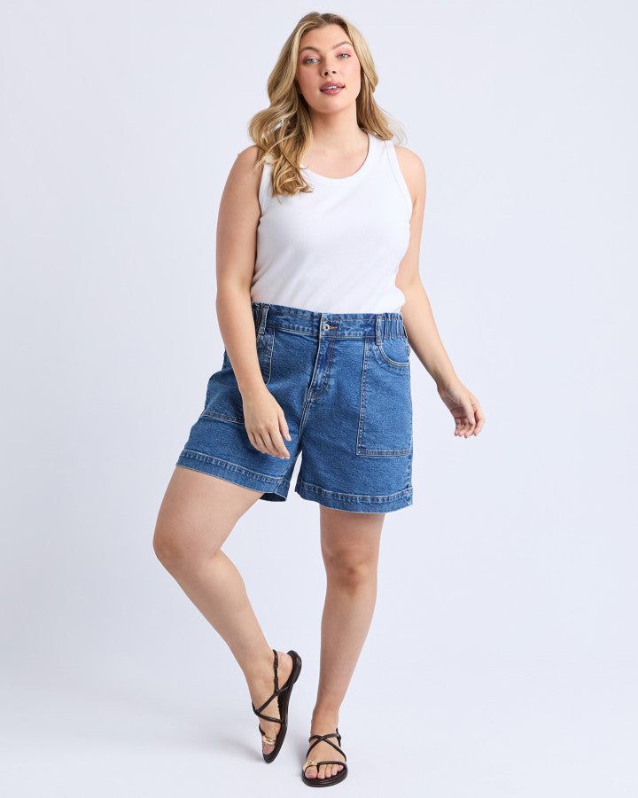 Atlas Denim Short - Dark Blue Wash