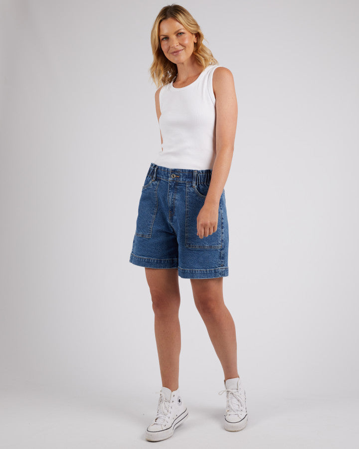 Atlas Denim Short - Dark Blue Wash