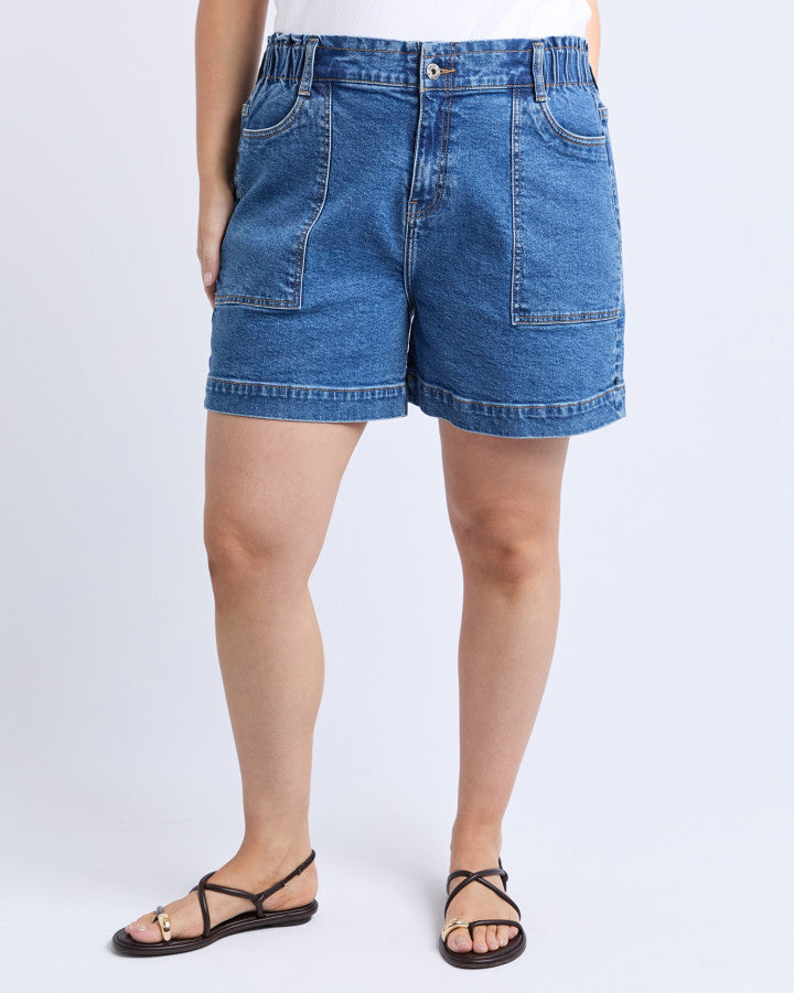 Atlas Denim Short - Dark Blue Wash