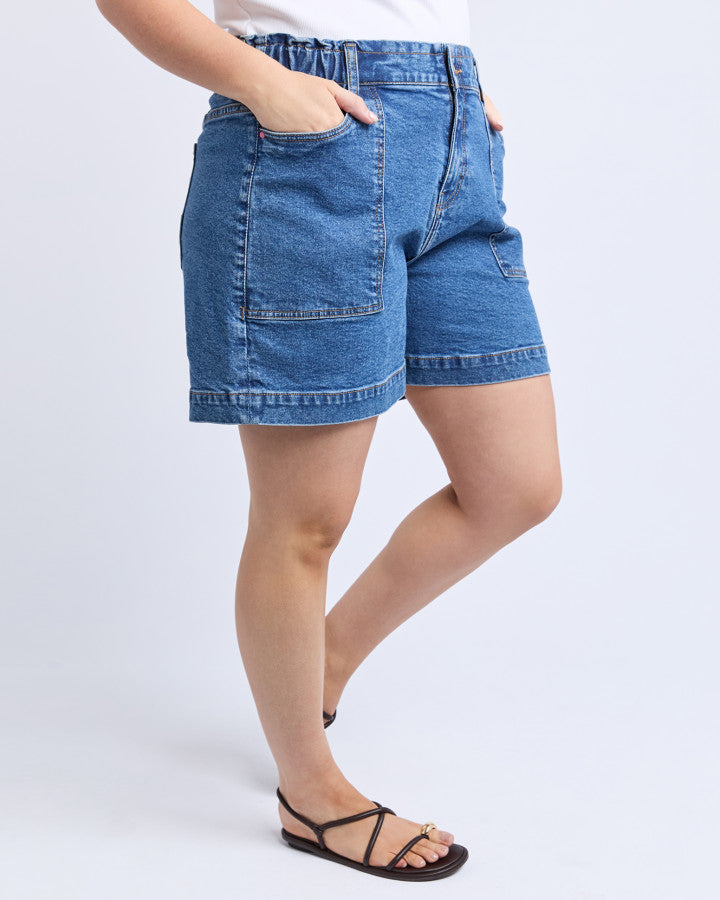 Atlas Denim Short - Dark Blue Wash