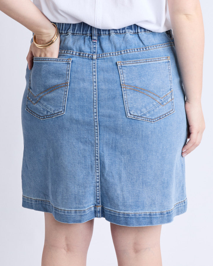 Birdie Denim Skirt - Light Blue Wash
