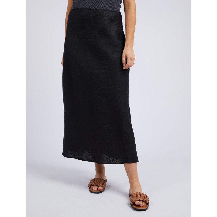 Bronte Linen Skirt - Black