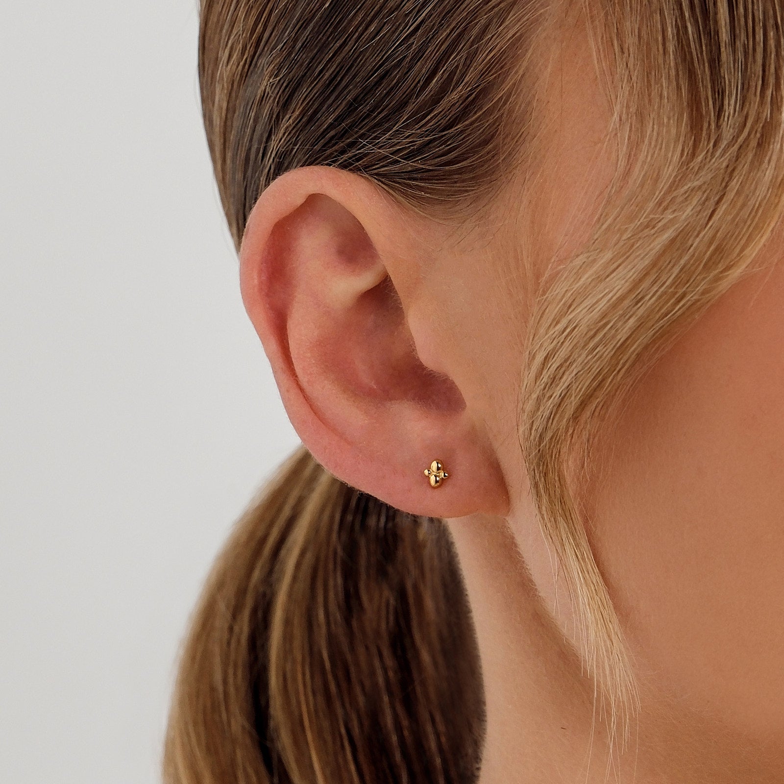 Cluster Stud Earrings - Gold