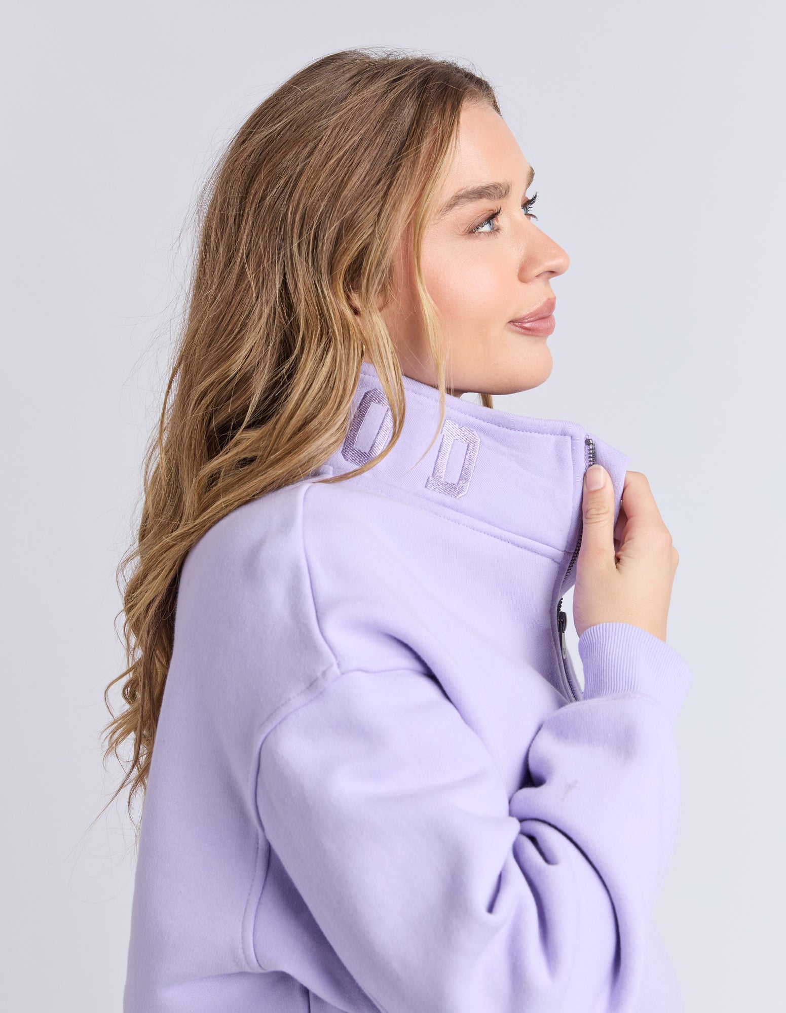 College Zip Crew - Lavender