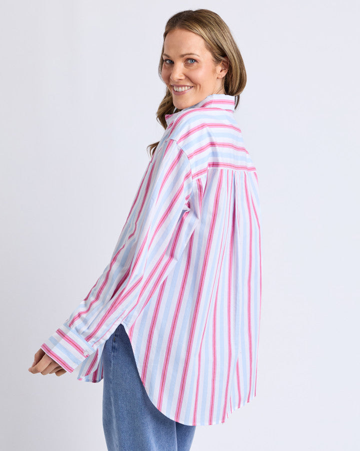 Cyrus Shirt - Cranberry Stripe
