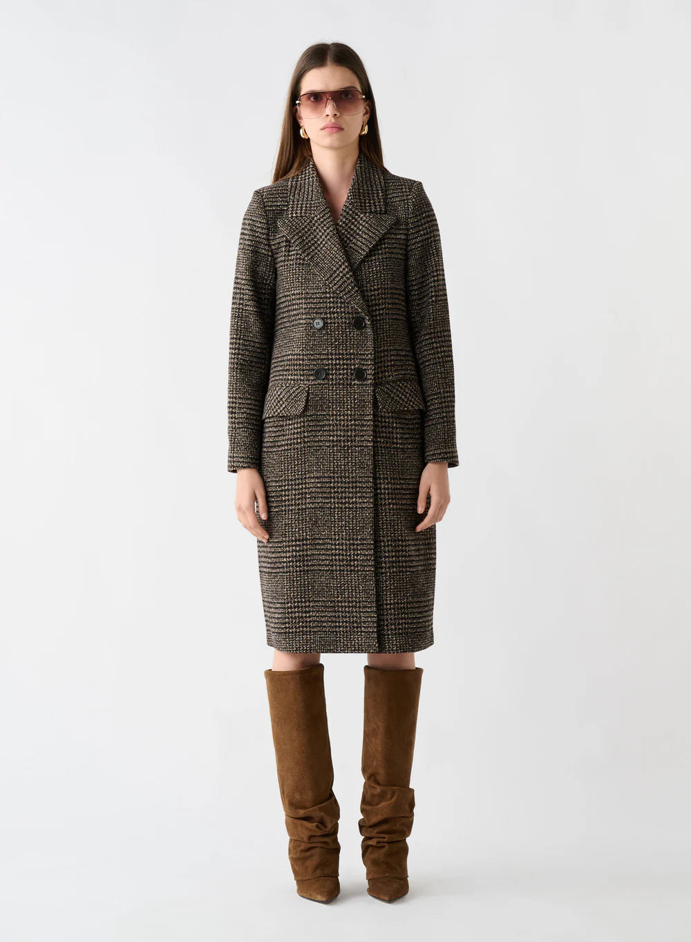 Roam Tweed Coat - Mocha Tweed