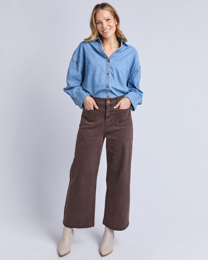 Delphi Front Pocket Jean - Chocolate