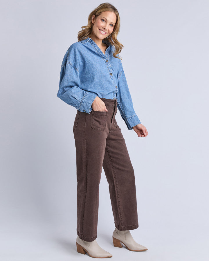 Delphi Front Pocket Jean - Chocolate