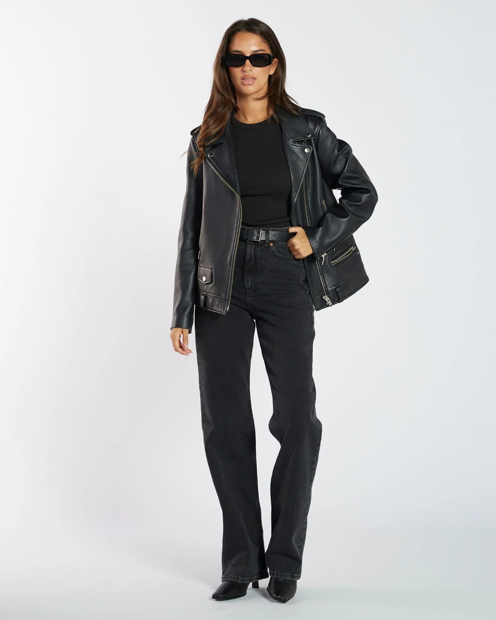 Echo High Straight  - Tar Retro Black