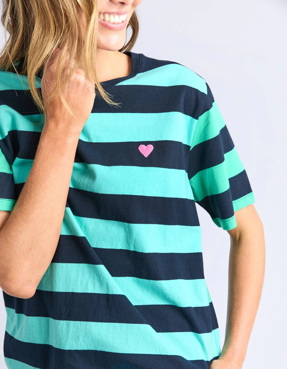 Eden Stripe S/S Tee - Blue and Green